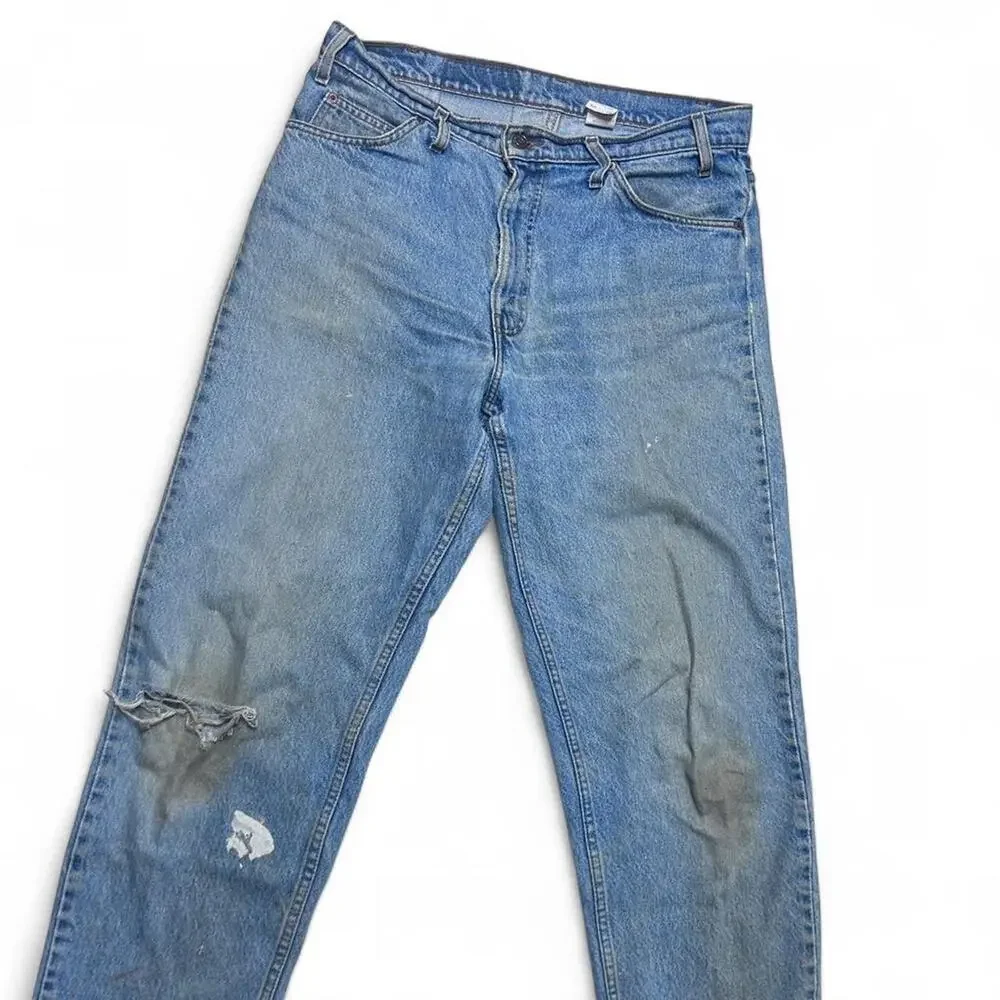 Levis Jeans 550 Vintage 90s Orange Tab Distressed Denim Pants 34